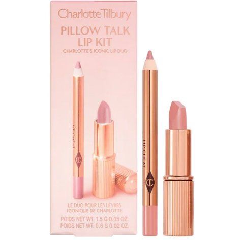 Набір помади та олівця для губ Charlotte Tilbury Mini Pillow Talk Fair Lipstick & Liner Set 2255 фото