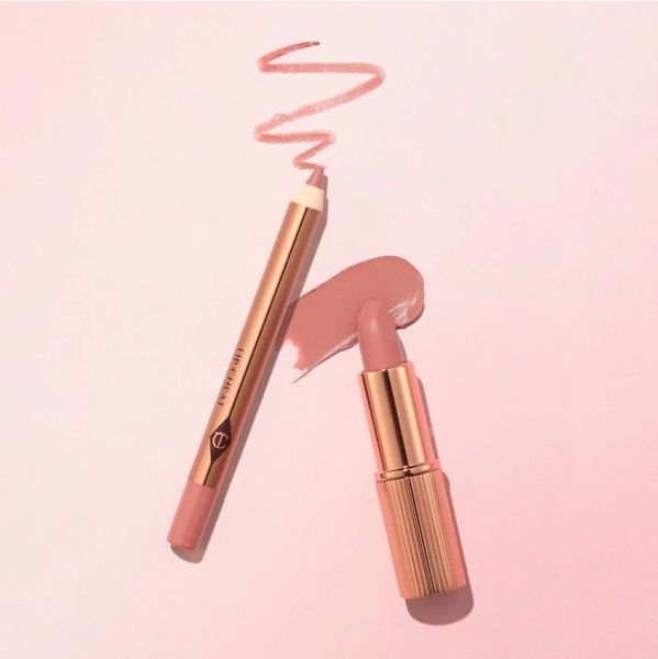 Набор помады и карандаша для губ Charlotte Tilbury Mini Pillow Talk Fair Lipstick & Liner Set 2255 фото