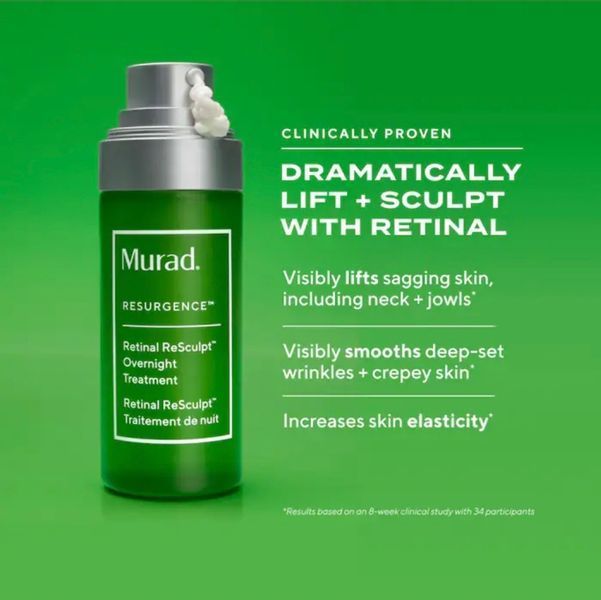 Нічна сироватка антивікова Murad Retinal ReSculpt Advanced Anti-Aging Overnight Serum for Lifting 162656 фото