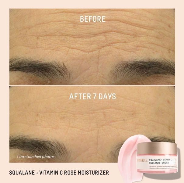 Зволожувальний крем зі скваланом та вітаміном С Biossance Squalane and Vitamin C Rose Moisturiser 50ml 651 фото