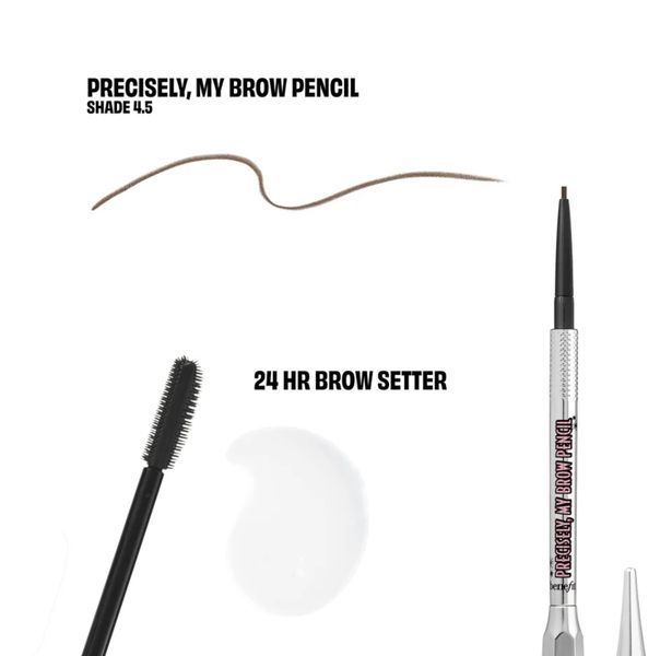 Набір для брів Benefit Bigtime Brow Minis - Precisely, My Brow Pencil and Gel Setter Duo - Neutral Deep Brown 4,5 665 фото