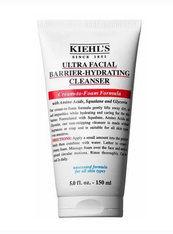 Очищувальний крем-піна для обличчя Kiehl's Ultra facial barrier-hydrating cleanser 150 ml 26 фото