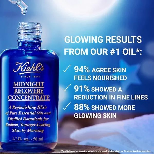 Ночной восстанавливающий концентрат для лица Kiehl`s Midnight Recovery Concentrate 50 мл 2498317181 фото