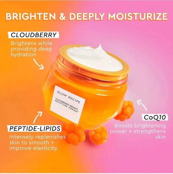 Зволожуючий крем для сяяння шкіри Glow Recipe Cloudberry Bright Refillable Cream Moisturizer 50 мл 286 фото