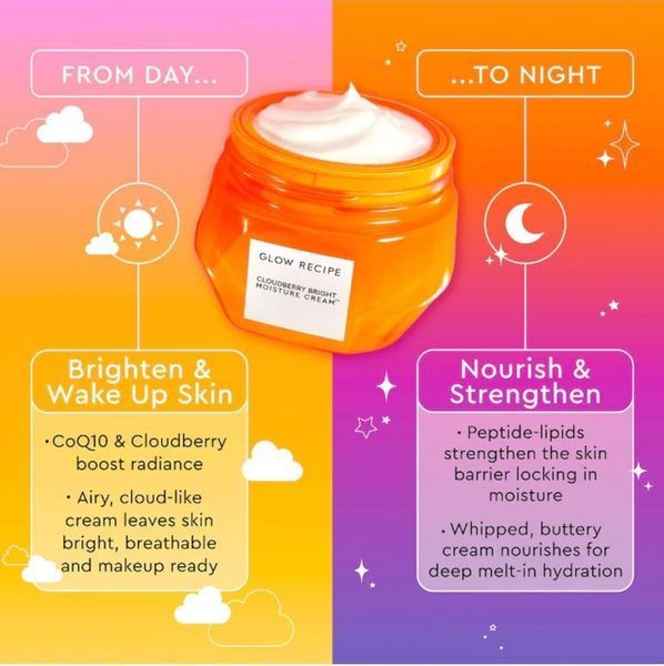 Зволожуючий крем для сяяння шкіри Glow Recipe Cloudberry Bright Refillable Cream Moisturizer 50 мл 286 фото