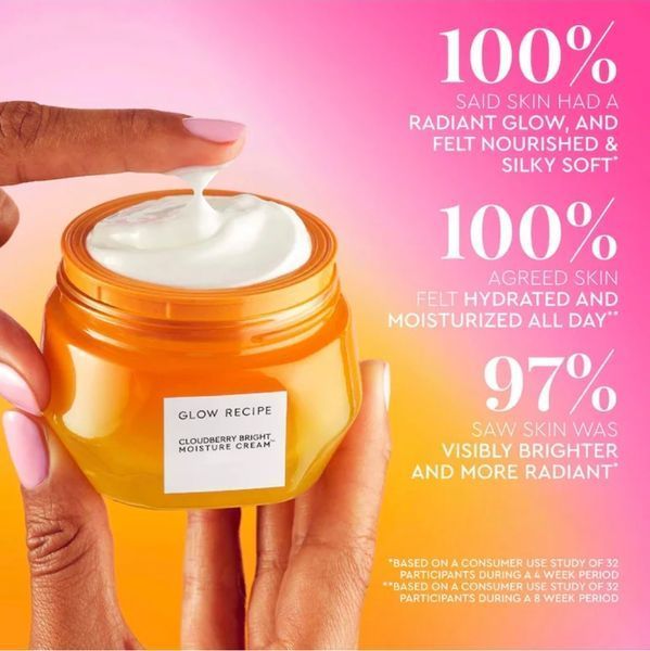 Зволожуючий крем для сяяння шкіри Glow Recipe Cloudberry Bright Refillable Cream Moisturizer 50 мл 286 фото