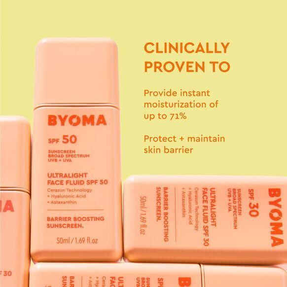 Сонцезахисний флюїд для обличчя BYOMA Ultralight Face Fluid SPF 50,50 мл 2567700394 фото