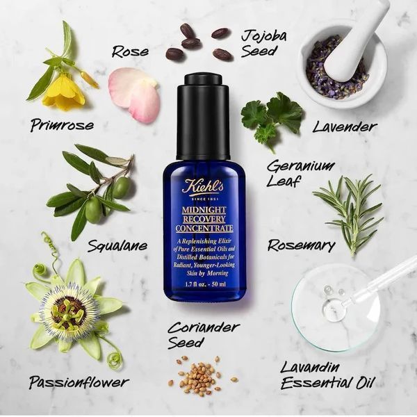 Ночной восстанавливающий концентрат для лица Kiehl`s Midnight Recovery Concentrate 15 мл 2498322363 фото