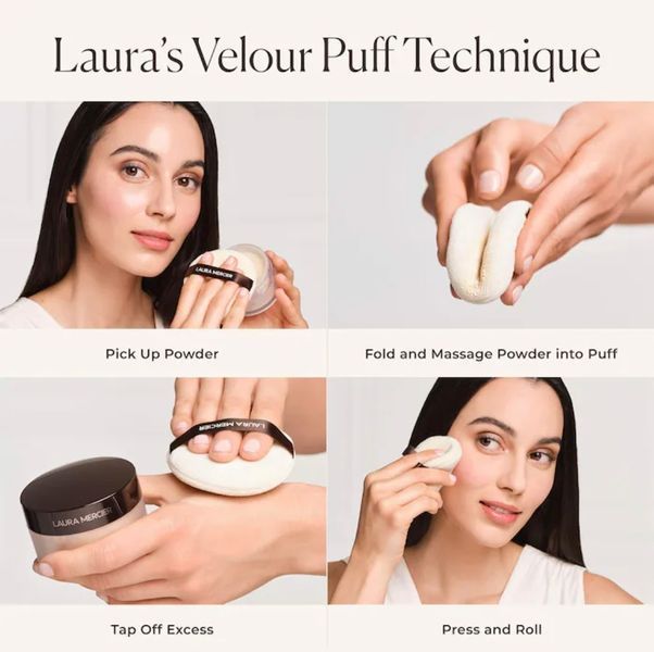 Пудра + Пухівка у подарунок Laura Mercier Indulgent Icons Translucent Loose Powder & Velour Puff Duo Gift Set 29 g 269 фото