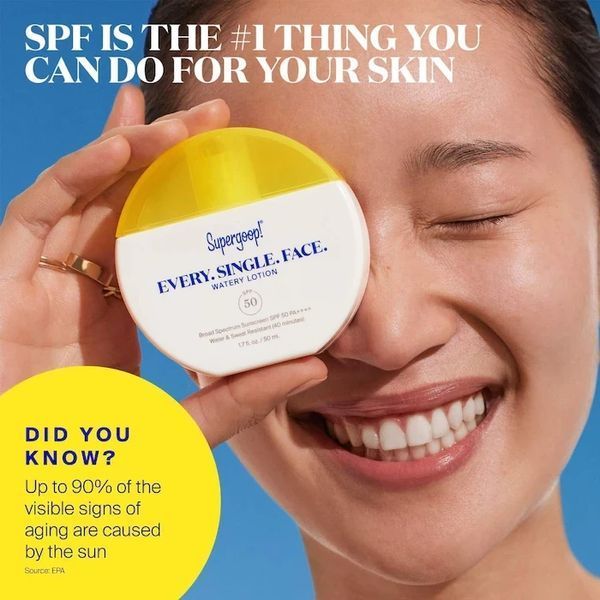 Сонцезахисний лосьйон для обличчя spf 50 Supergoop! Every. Single. Face. Watery Lotion Sunscreen SPF 50 2572633130 фото