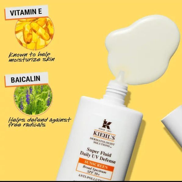 Солнцезащитный крем для лица Kiehl's Super Fluid Daily UV Defense Sunscreen Broad Spectrum SPF 50+, 50 мл 7755 фото