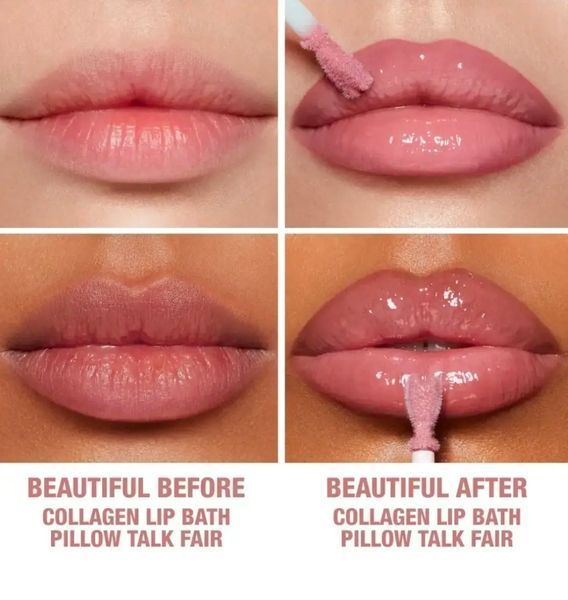 Коллагеновый блеск для губ Charlotte Tilbury Collagen Lip Bath Gloss Pillow Talk Fair 123 фото