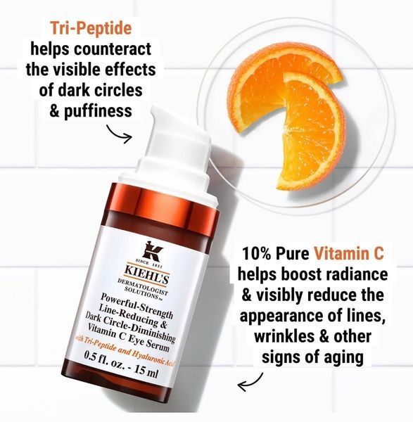 Потужна сироватка для очей із вітаміном C Kiehl's Powerful-Strength Dark Circle Reducing Vitamin C Eye Serum 5415 фото