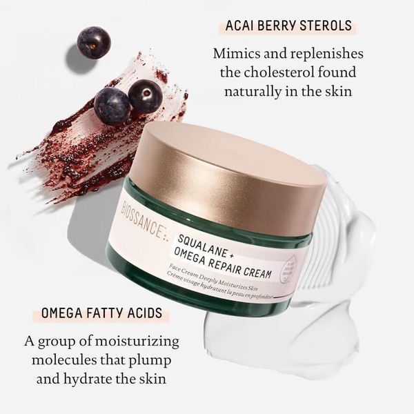 Увлажняющий крем для лица Biossance Squalane+ Omega repair cream 50 ml 2235599150 фото