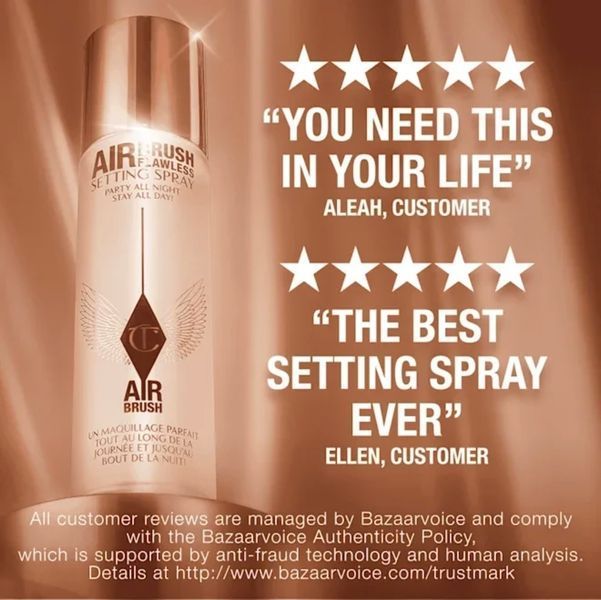 Фіксуючий спрей для макіяжу Charlotte Tilbury Airbrush Flawless Setting Spray, 100 мл 656 фото