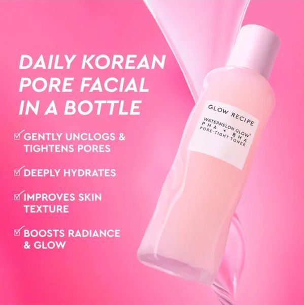 Тоник для сужения пор Glow Recipe Mini Watermelon Glow PHA + BHA Pore-Tight Toner 40 мл 162 фото